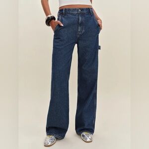 reformation Diego Mid- Rise Baggy Utility Jeans